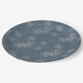 Grijze spin web Halloween party Papieren Bordje (Gekanteld)