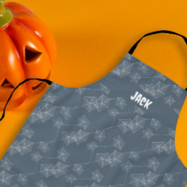 Grijze spinnenweb, aanpasbare Halloween Schort