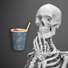 Grijze spinnenwebben Halloween feest Papieren Bekers