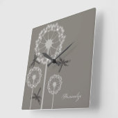 Grijze spionageklok vierkante klok (Hoek)