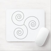 Grijze spiraal van het leven muismat (Met muis)