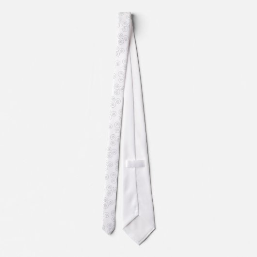 Grijze spiraal van het leven stropdas (Achterkant)