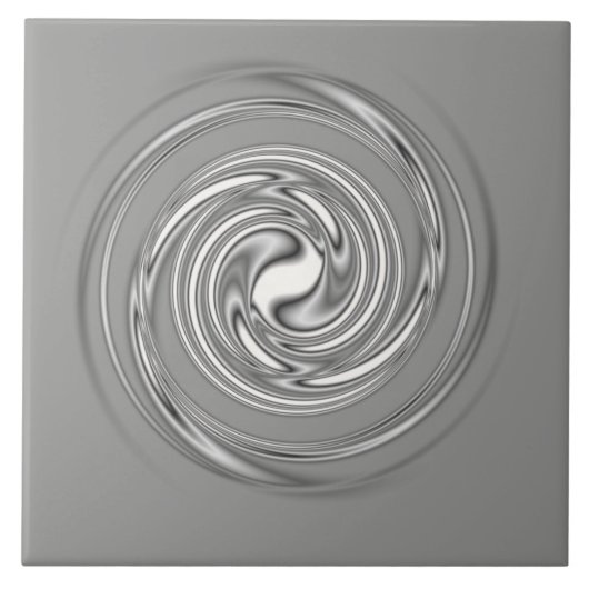 Grijze spiraalkeramische Tegel Tegeltje (Voorkant)