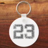 Grijze sport Jersey #23 Sleutelhanger (Voorkant)