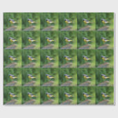 Grijze staart - vogel cadeaupapier (Vlak)
