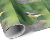 Grijze staart - vogel cadeaupapier (Rol Hoek)
