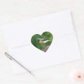 Grijze staart - vogel hart sticker (Envelop)