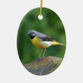 Grijze staart - vogel keramisch ornament (Voorkant)