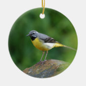 Grijze staart - vogel keramisch ornament (Voorkant)