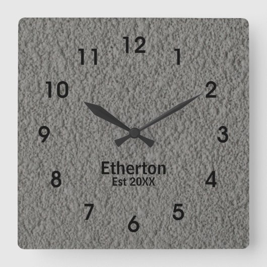 Grijze staartroep Acrylwandklok Vierkante Klok (Voorkant)