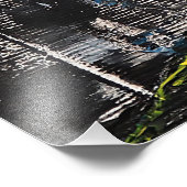 Grijze Stads Abstracte Print, Waarde Poster Papier (Hoek)