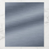 Grijze stalen elegant Faux metalen achtergrond Wijn Etiket (Enkel label)