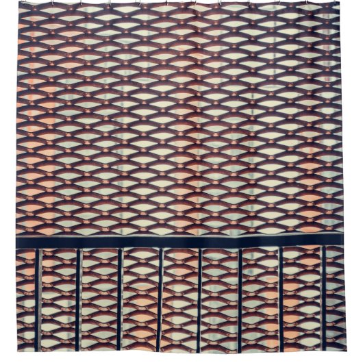 Grijze stalen omheining douchegordijn (Voorkant)