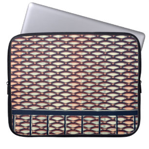 Grijze stalen omheining laptop sleeve