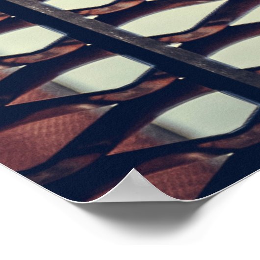 Grijze stalen omheining poster (Hoek)