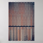 Grijze stalen omheining poster (Voorkant)