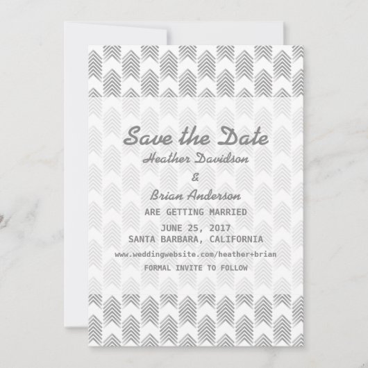 Grijze stamrijen Opslaan Datum Uitnodigen Kaart (Voorkant)