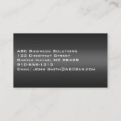 Grijze standaardVisitekaartjes Visitekaartje (Achterkant)