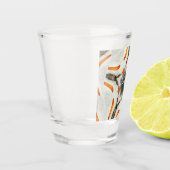 Grijze Star Abstract ontwerp Thunder_Cove Shot Glas (Links)