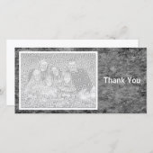 Grijze steen bedankkaart (Voorkant / Achterkant)