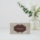 Grijze steen gemarmerd visitekaartje (Staand voorkant)