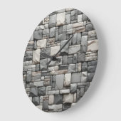 Grijze steen met bruine textuur grote klok (Hoek)