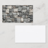 Grijze steen met bruine textuur visitekaartje (Voorkant / Achterkant)