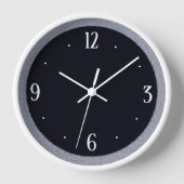 Grijze steen op zwart met witte nrs>Keukenklok (Voorkant)