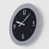 Grijze steen op zwart met witte nrs>Keukenklok Grote Klok (Hoek)