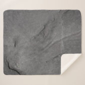 Grijze steentextuur zwart-wit sherpa deken (Voorkant (horizontaal))