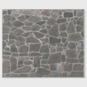 Grijze steenwandtextuur cadeaupapier (Vlak)