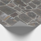 Grijze steenwandtextuur cadeaupapier (Hoek)
