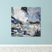 grijze stenen canvas afdruk (Insitu (Houten vloer))