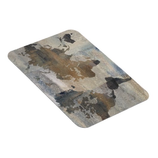 Grijze stenen kaart van de wereld magneet (Rechterzijde)