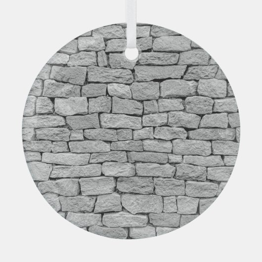 Grijze stenen muur, abstracte achtergrond. glas ornament (Voorkant)