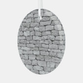 Grijze stenen muur, abstracte achtergrond. glas ornament (Voorkant links)