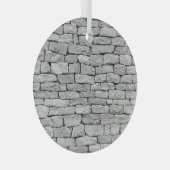 Grijze stenen muur, abstracte achtergrond. glas ornament (Voorkant Rechts)