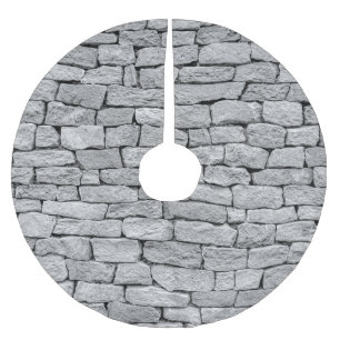 Grijze stenen muur, abstracte achtergrond. kerstboom rok