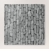Grijze stenen muur, abstracte achtergrond. legpuzzel (Horizontaal)