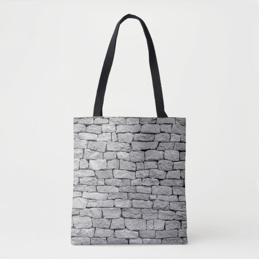Grijze stenen muur, abstracte achtergrond. tote bag (Voorkant)