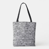 Grijze stenen muur, abstracte achtergrond. tote bag (Achterkant)