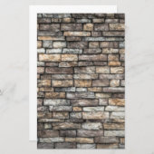 Grijze stenen muur briefpapier (Voorkant / Achterkant)