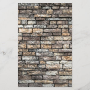 Grijze stenen muur briefpapier