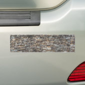 Grijze stenen muur bumpersticker (Op auto)
