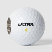 Grijze stenen muur golfballen (Logo)