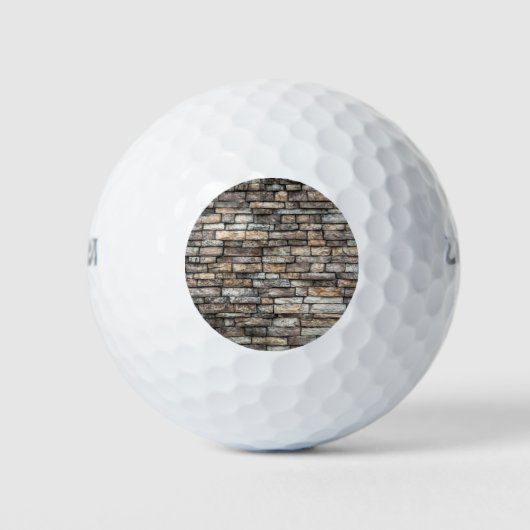 Grijze stenen muur golfballen (Voorkant)
