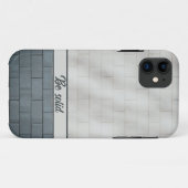 Grijze stenen muur IPhone Case (Achterkant (horizontaal))