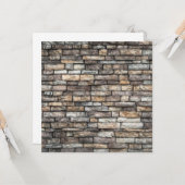 Grijze stenen muur kaart (Voorkant / Achterkant in situ)
