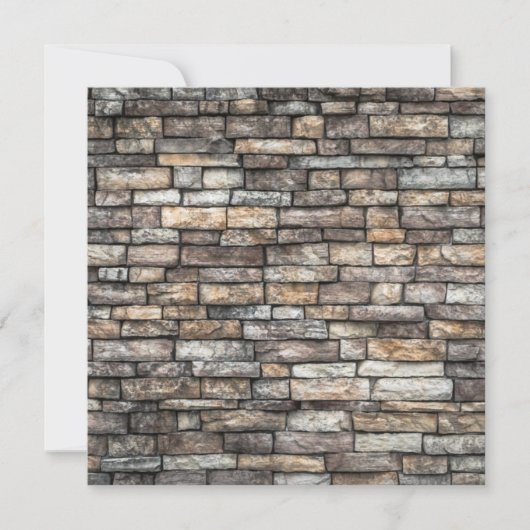 Grijze stenen muur kaart (Voorkant)