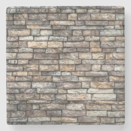 Grijze stenen muur onderzetter (Voorkant)
